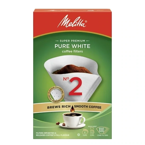 MELITTA FILTRE CAFE PAPIER BLANC NO2 40UN