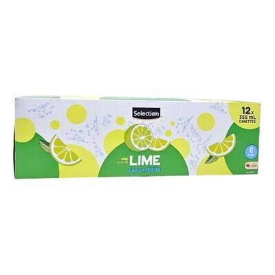 SELECTION EAU PETILLANTE LIME 12X355ML