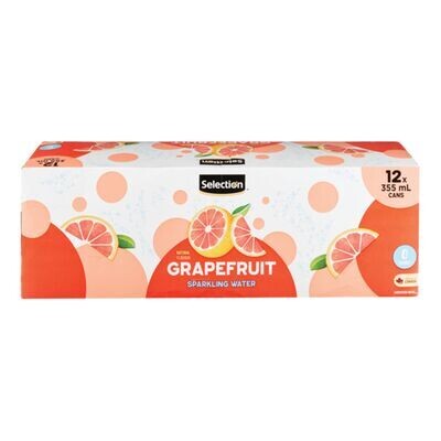 SELECTION EAU PETILLANTE PAMPLEMOUSSE 12X355ML