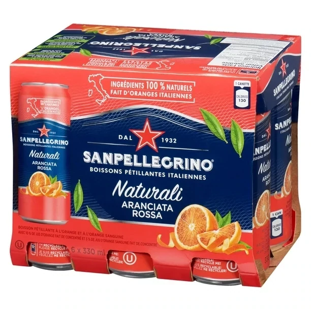 SAN PELLEGRINO PETILLANTE ARANCIA ROSSA 6X330ML