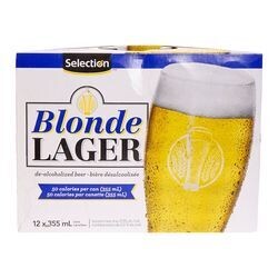 SELECTION BIERE BLONDE 0.5% SANS ALCOOL 12X355ML