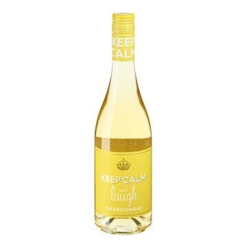 KEEP CALM &amp; LAUGH VIN BLANC CHARDONNAY CANADA 750 ML