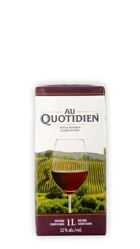 Au Quotidien boisées vin rouge 12% ALC 1L