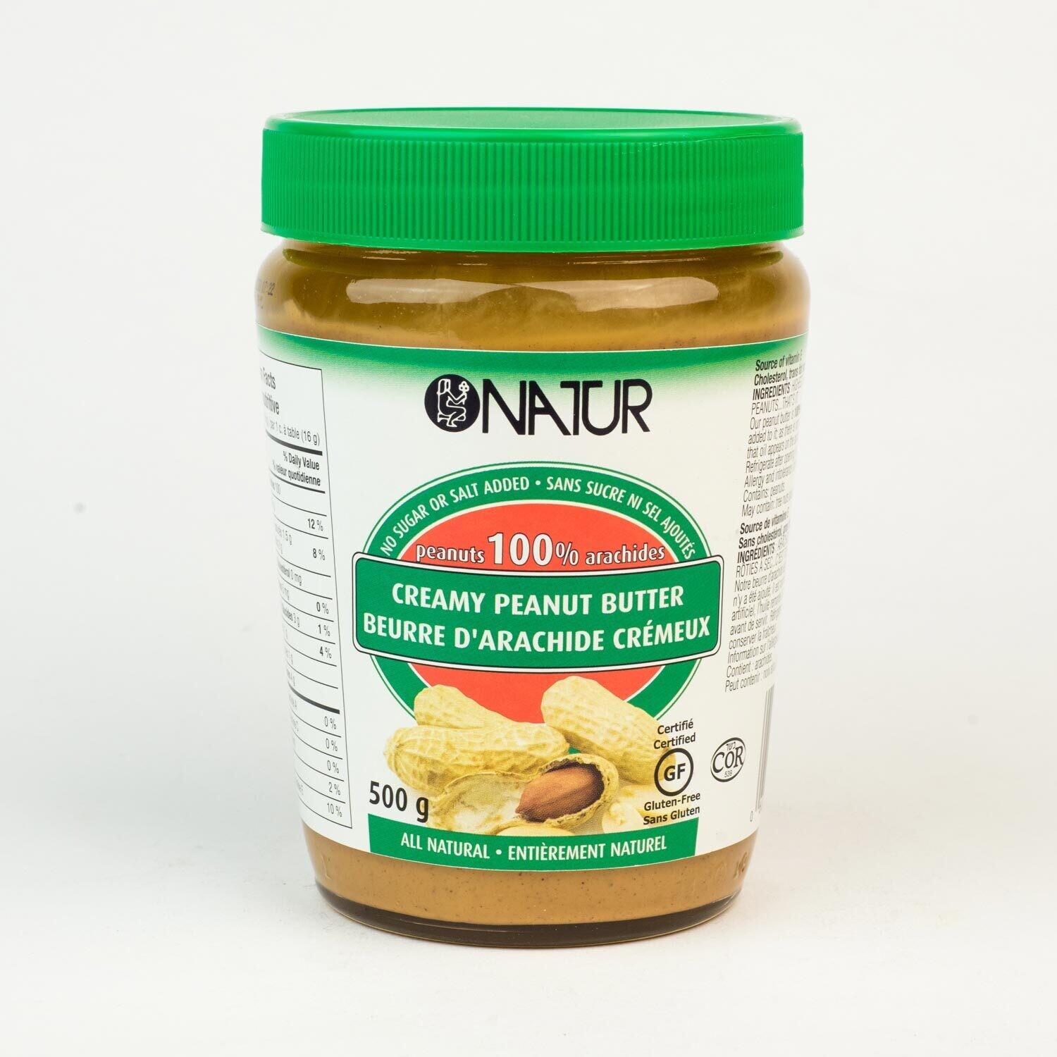 NATURA BEURRE D&#39;ARACHIDE CREMEUX 500GR