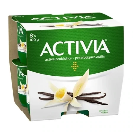 DANONE ACTIVIA YOGOURT VANILLE 8X100 GR