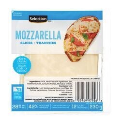SELECTION FROMAGE MOZZARELLA 12 TRANCHES 230 GR