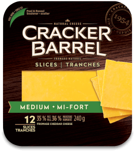 CRACKER BARREL FROMAGE CHEDDAR MI FORT TRANCHE 240 GR