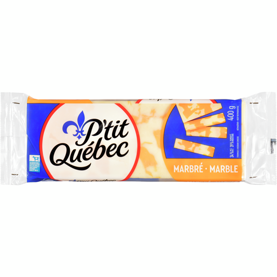 P&#39;TIT QUEBEC FROMAGE CHEDDAR MARBRE 400 GR