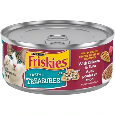 FRISKIES NOURRITURE CHAT POULET THON FROMAGE 156 GR
