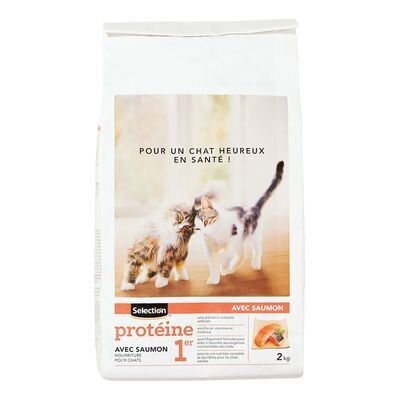 SELECTION NOURRITURE CHAT SAUMON PROTEINE 1.8 KG