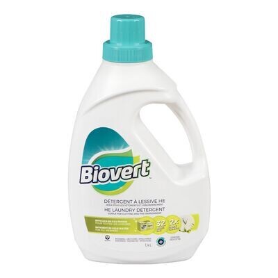BIO VERT DETERGENT LESSIVE HE COTON FRAIS 32 BRASSEES 1.4 L