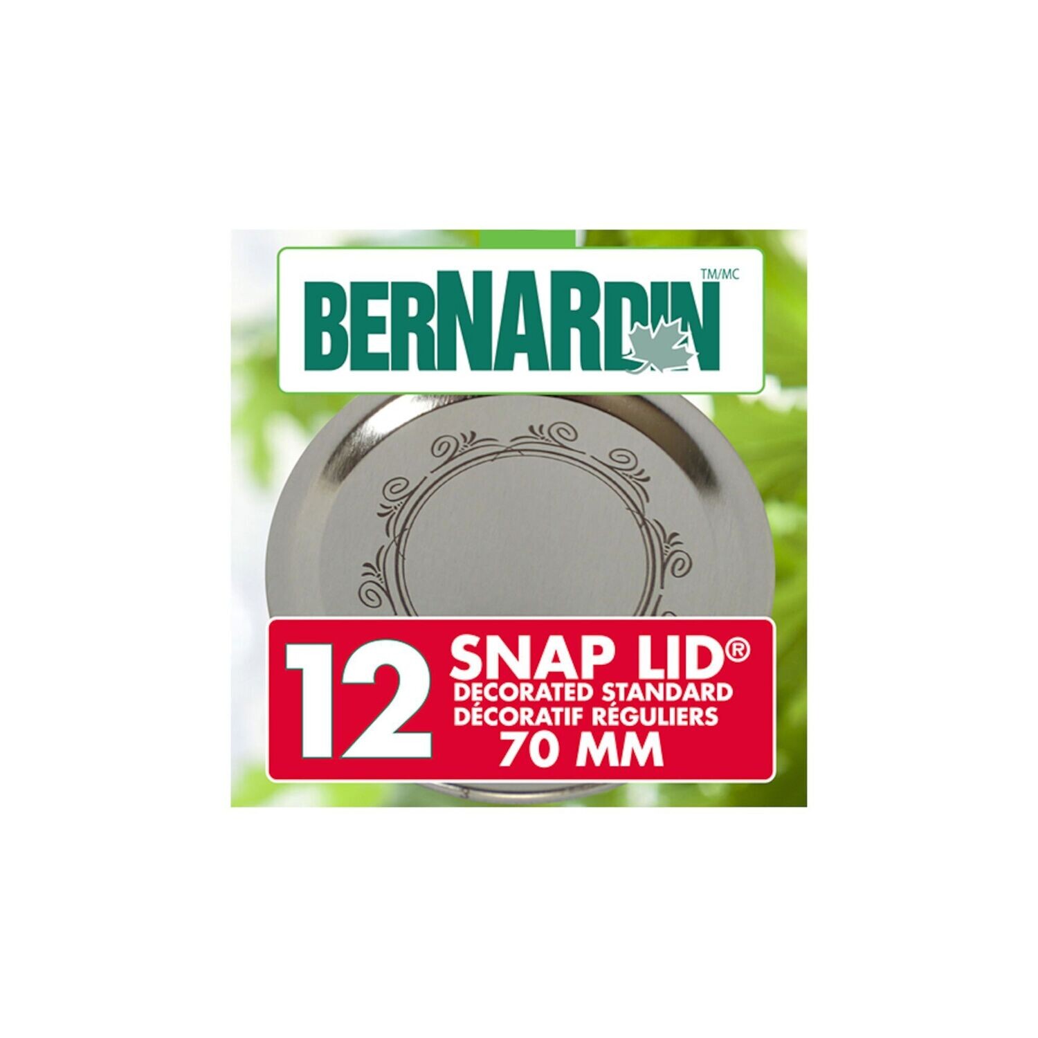 BERNARDIN COUVERCLE 2 MORCEAUX 70MM STANDARD 12 UN