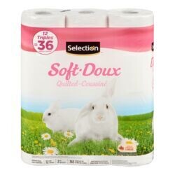 SELECTION PAPIER TOILETTE DOUX 12=36 ROULEAUX