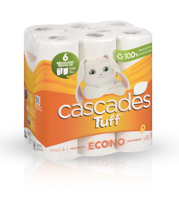 CASCADES ENVIRO TUFF ESSUI-TOUT 45 FEUILLES 6UN