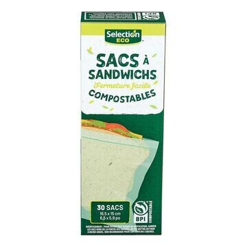 SELECTION SAC SANDWICH COMPOSTABLE ECO 30UN