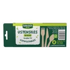 SELECTION COUTELLERIE BOIS ECO COMPOSTABLE 24UN