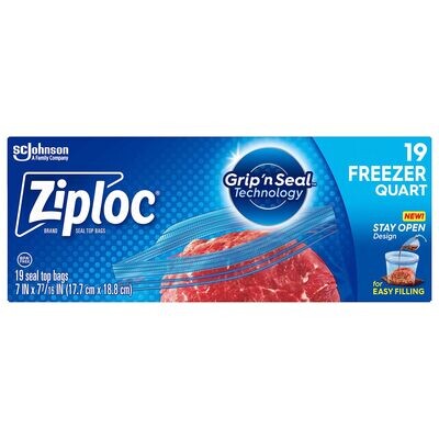 ZIPLOC SAC CONGELATION 18X19CM 19 UN