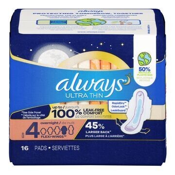 ALWAYS SERVIETTE MAX NUIT ULTRA MINCE AILE 16 UNITES