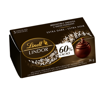 LINDT LINDOR CHOCOLAT NOIR 60% 3 UN