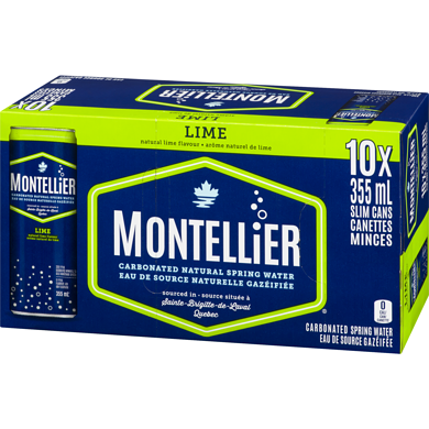 MONTELLIER EAU GAZEIFIEE LIME 10X355ML