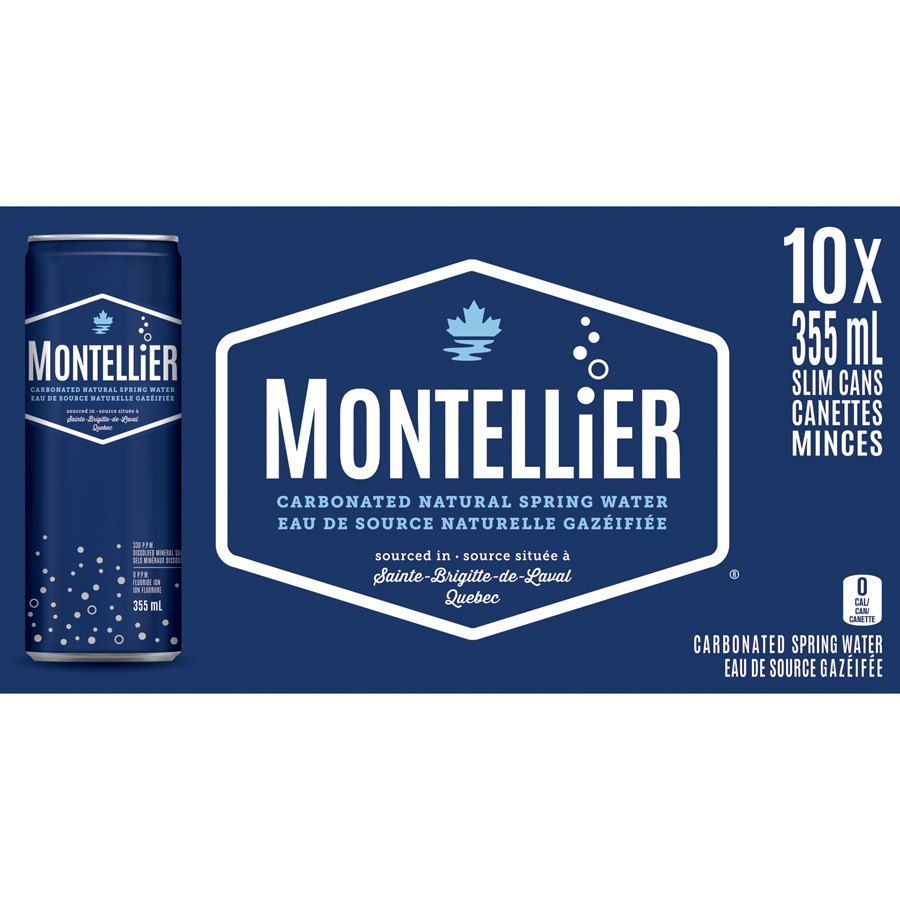MONTELLIER EAU GAZEIFIEE NATUREL 10X355ML