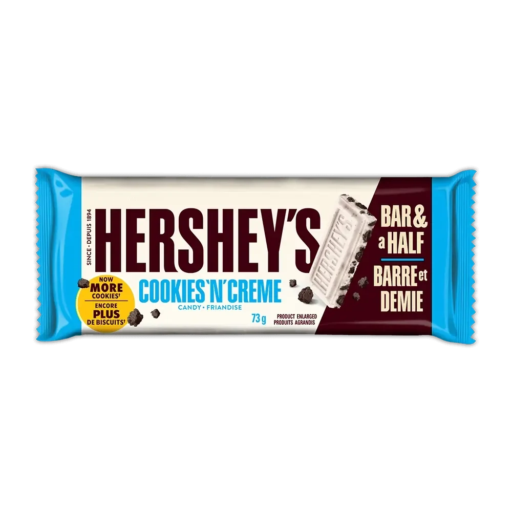 HERSHEY BISCUIT CREME BARRE ET DEMI 73 GR