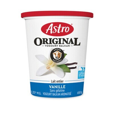 ASTRO YOGOURT ORIGINAL VANILLE 3.25% 650 GR