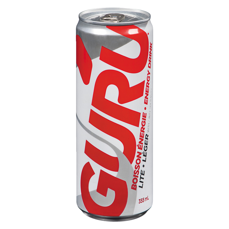 GURU BOISSON ÉNERGISANTE LEGER 5 CALORIES 355 ML