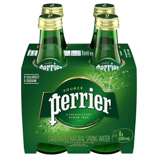 PERRIER EAU SOURCE GAZEIFIEE BOUTEILLE VERRE 4X330ML