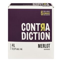 CONTRADICTION MERLOT VIN ROUGE 4 L