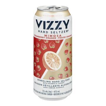 VIZZY EAU PETILLANTE ALCOOLISEE MIMOSA FRAISE 473 ML