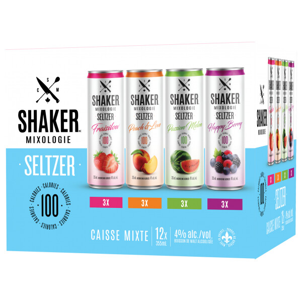 SHAKER SELTZER BOISSON ALCOOLISEE MIXTE 12X355ML