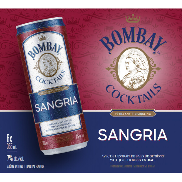 BOMBAY COCKTAILS PETILLANT SANGRIA 6X355 ML