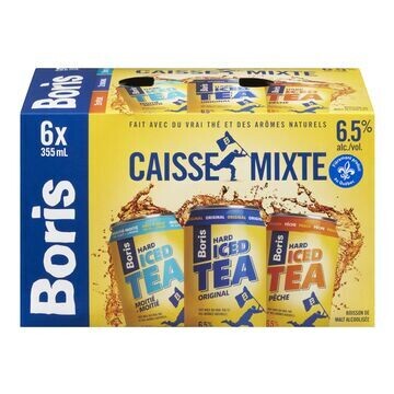 BORIS BOISSON ALCOOLISEE THE GLACE MIXTE 6X355ML