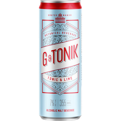 G-TONIK BOISSON ALCOOLISEE TONIC LIME 355 ML