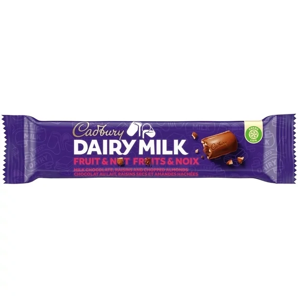 CADBURY DAIRY MILK FRUITS ET NOIX 42 GR