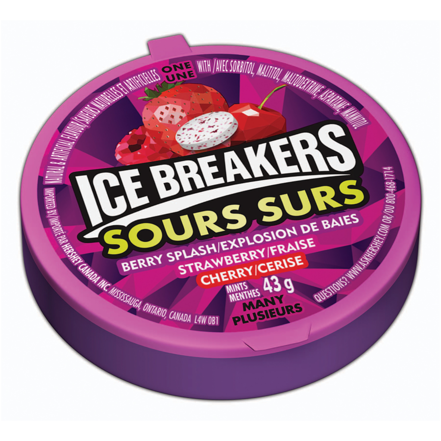 ICE BREAKERS SURS FRAISE BAIE CERISE 43 GR