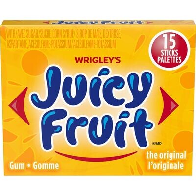 JUICY FRUIT GOMME STIX ORIGINAL 15 UN