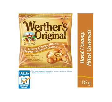 WERTHER&#39;S FOURRES CARAMEL CREMEUX 135 GR
