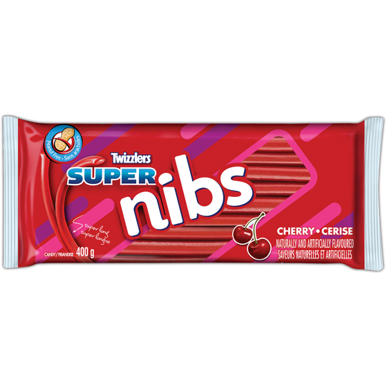 TWIZZLERS REGLISSE SUPER NIBS CERISE 400 GR