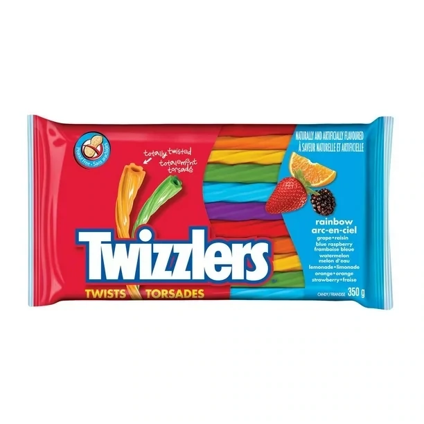 TWIZZLERS REGLISSE  ARC-EN-CIEL 350 GR