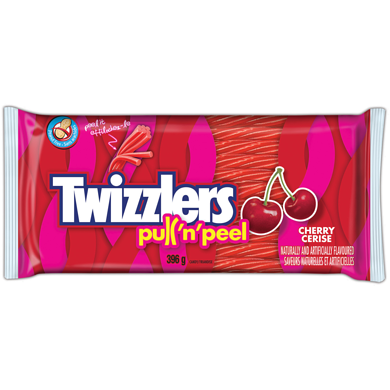 TWIZZLERS REGLISSE PULL-N-PEEL CERISE 396 GR