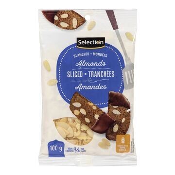 SELECTION AMANDE MONDEES TRANCHEES 100 GR