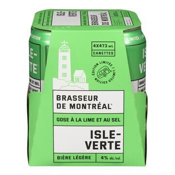 BRASSEUR DE MONTREAL L&#39;ISLE VERTE CANETTE 4X473 ML