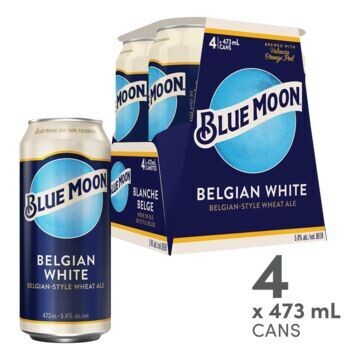 BELGIAN MOON Bière de blé de style belge 4X473 ML - CANETTES 5.4%ALC