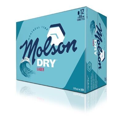 MOLSON DRY 12 CANETTES 355 ML