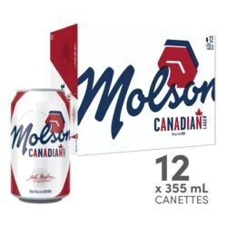 MOLSON CANADIAN 12 CANETTES 355 ML