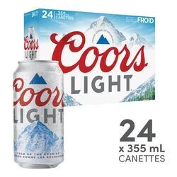 COORS LIGHT 24 CANETTES 355 ML