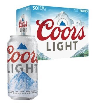 COORS LIGHT 30 CANETTES 355 ML