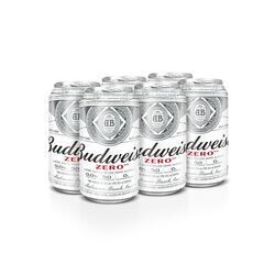 BUDWEISER ZERO SANS ALCOOL 6 CANETTES 355 ML